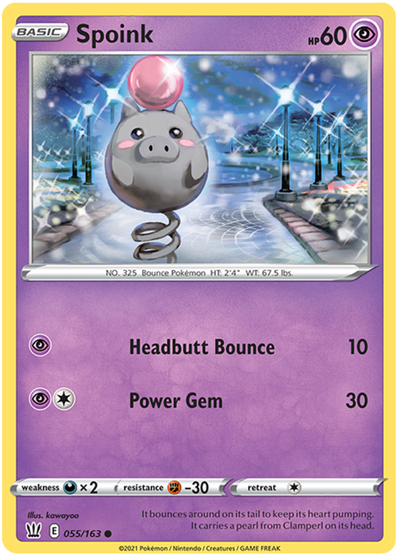 Spoink (055/163) [Sword & Shield: Battle Styles] | The Gaming-Verse