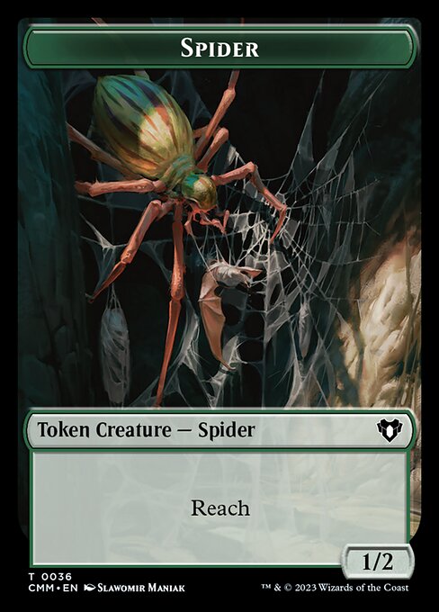 Treasure // Spider Double-Sided Token [Commander Masters Tokens] | The Gaming-Verse