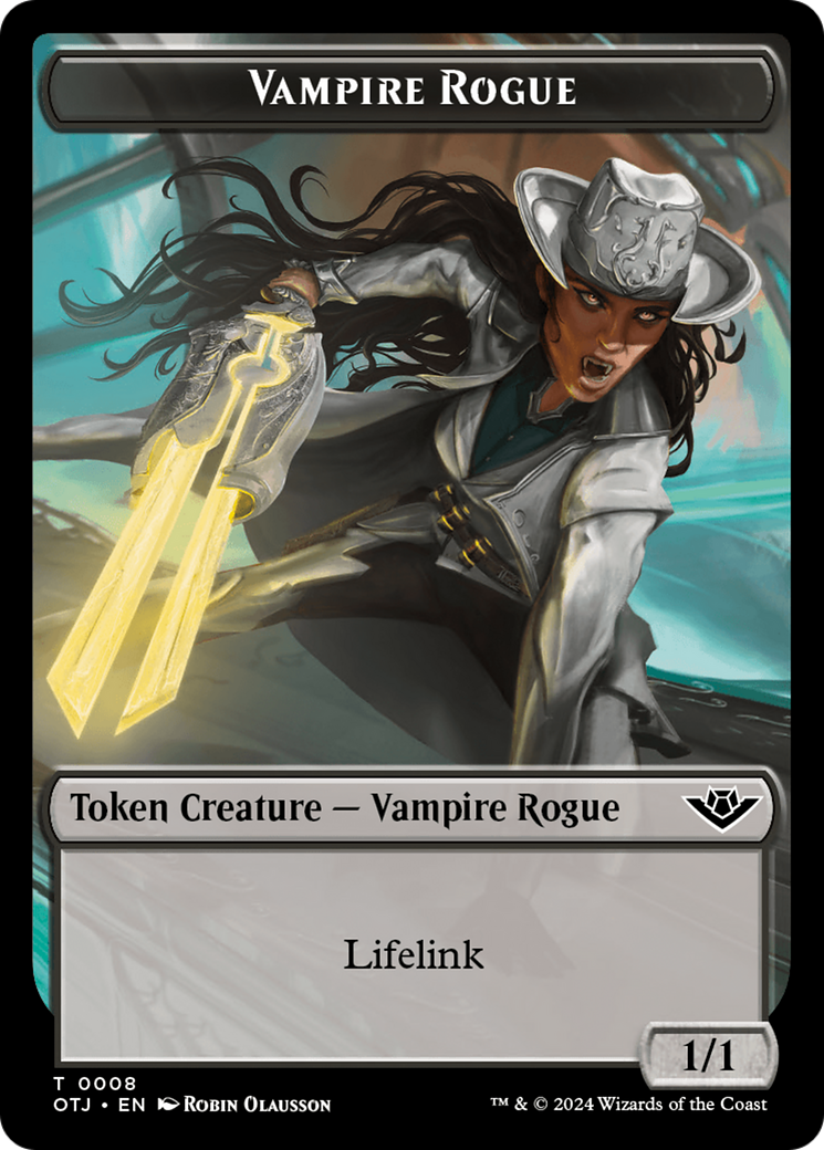 Vampire Rogue Token [Outlaws of Thunder Junction Tokens] | The Gaming-Verse