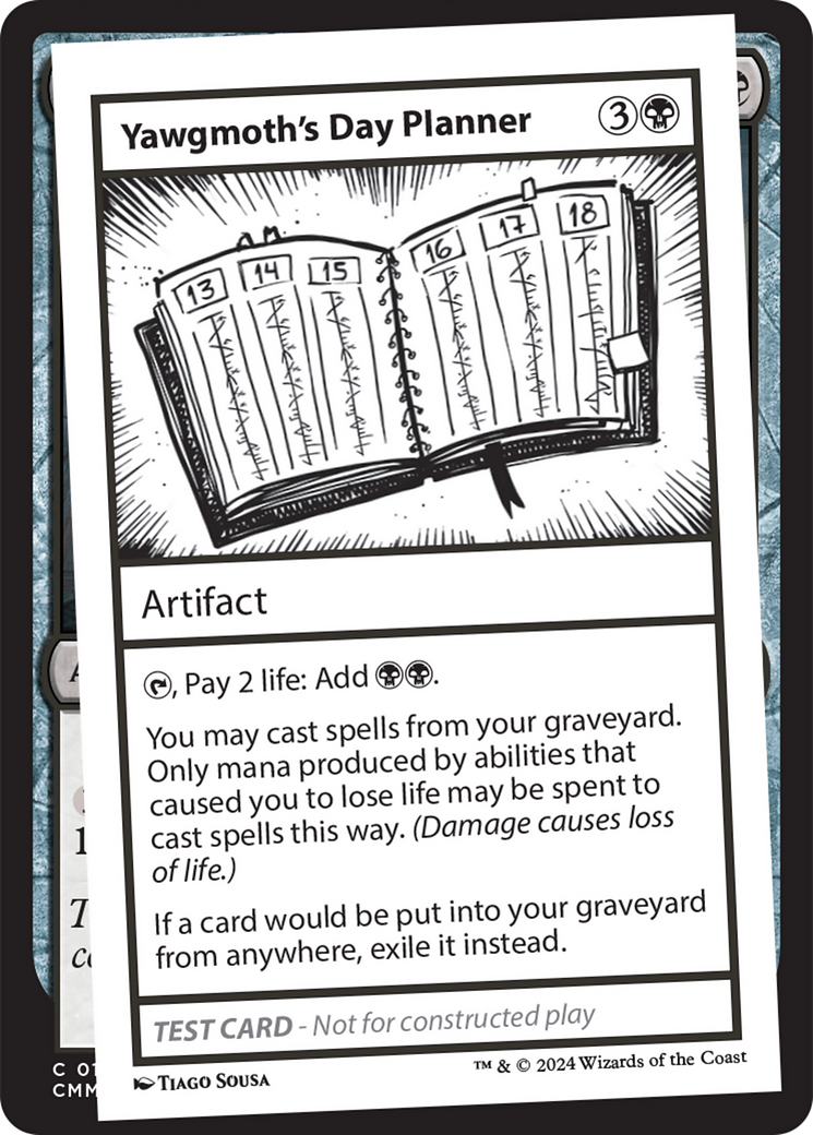 Yawgmoth's Day Planner [Mystery Booster 2 Playtest Cards] | The Gaming-Verse