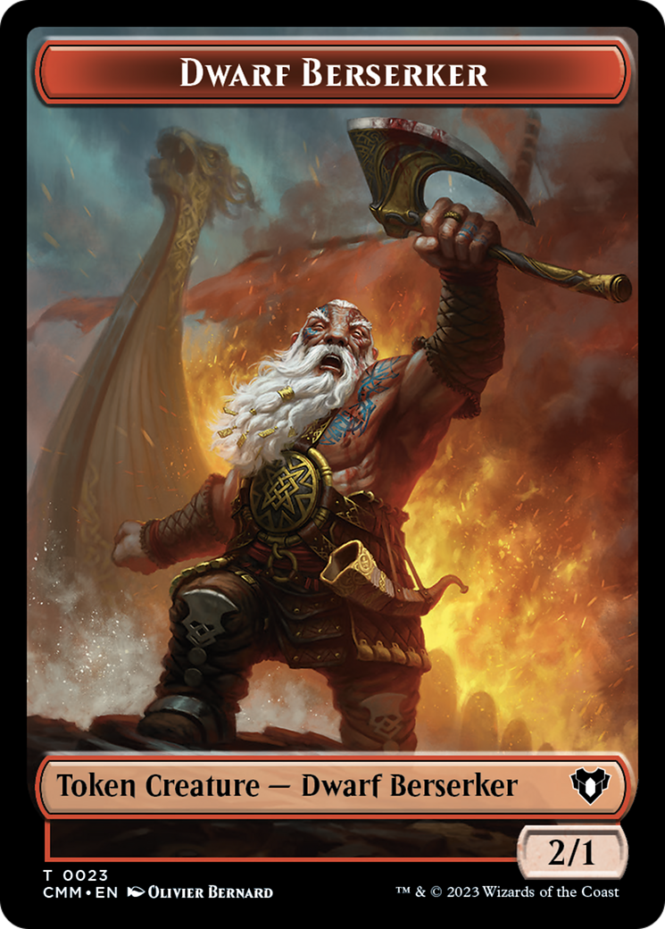 Dwarf Berserker Token [Commander Masters Tokens] | The Gaming-Verse