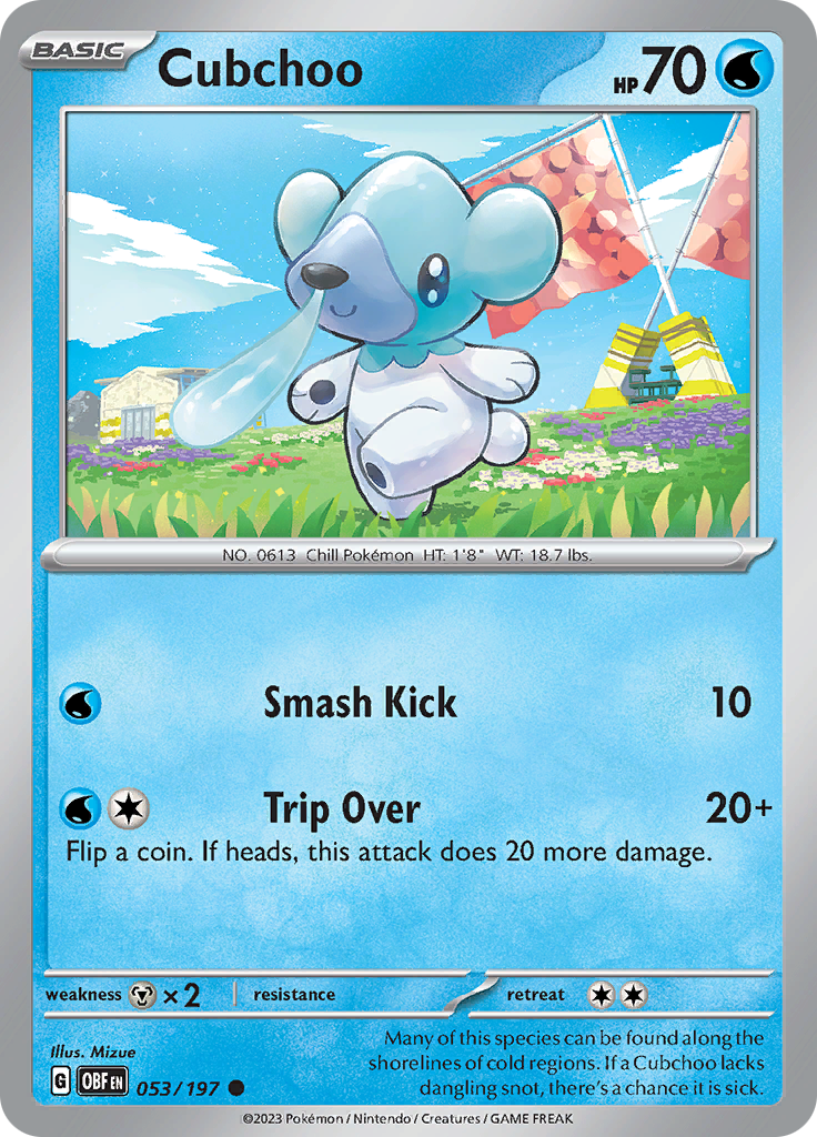 Cubchoo (053/197) [Scarlet & Violet: Obsidian Flames] | The Gaming-Verse