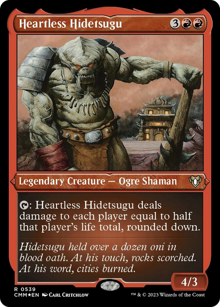 Heartless Hidetsugu (Foil Etched) [Commander Masters] | The Gaming-Verse