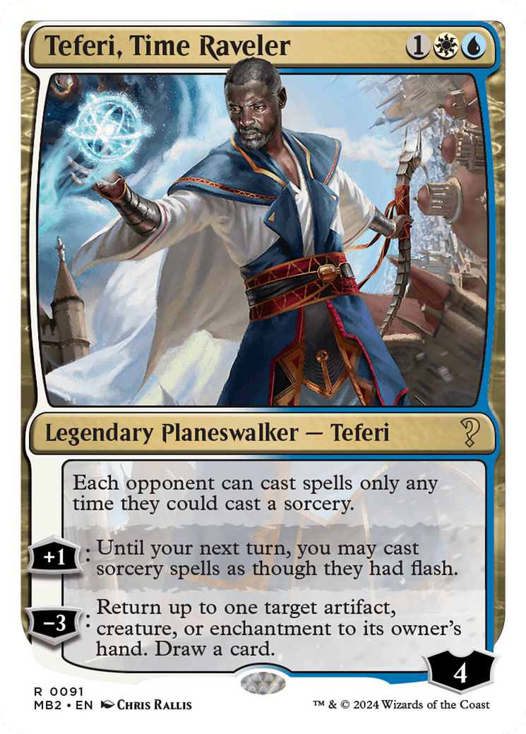 Teferi, Time Raveler (White Border) [Mystery Booster 2] | The Gaming-Verse