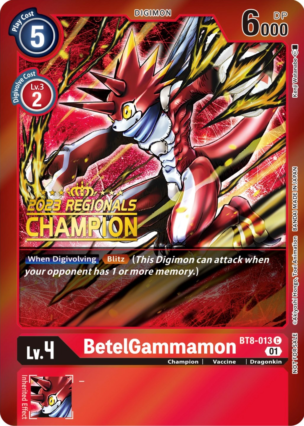 BetelGammamon [BT8-013] (2023 Regionals Champion) [New Awakening Promos] | The Gaming-Verse