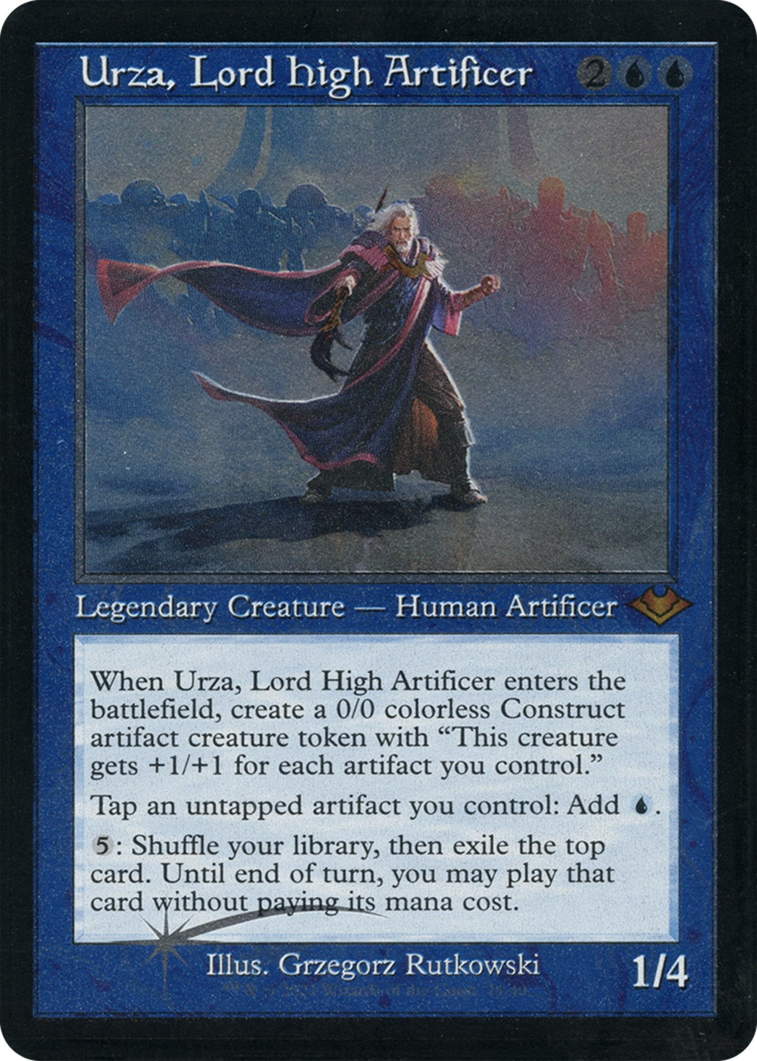 Urza, Lord High Artificer (Retro Foil Etched) [Modern Horizons] | The Gaming-Verse