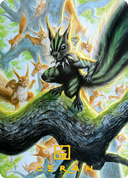 Chatterfang, Squirrel General Art Card (67) (Gold-Stamped Signature) [Modern Horizons 2 Art Series] | The Gaming-Verse