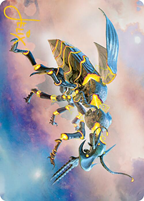 Zabaz, the Glimmerwasp Art Card (Gold-Stamped Signature) [Modern Horizons 2 Art Series] | The Gaming-Verse