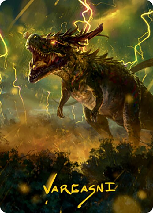 Thrasta, Tempest's Roar Art Card (42) (Gold-Stamped Signature) [Modern Horizons 2 Art Series] | The Gaming-Verse