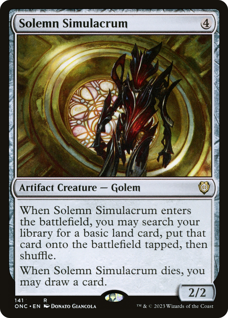 Solemn Simulacrum [Phyrexia: All Will Be One Commander] | The Gaming-Verse