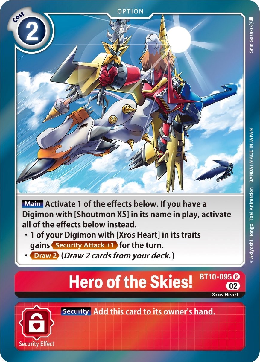 Hero of the Skies! [BT10-095] [Xros Encounter] | The Gaming-Verse