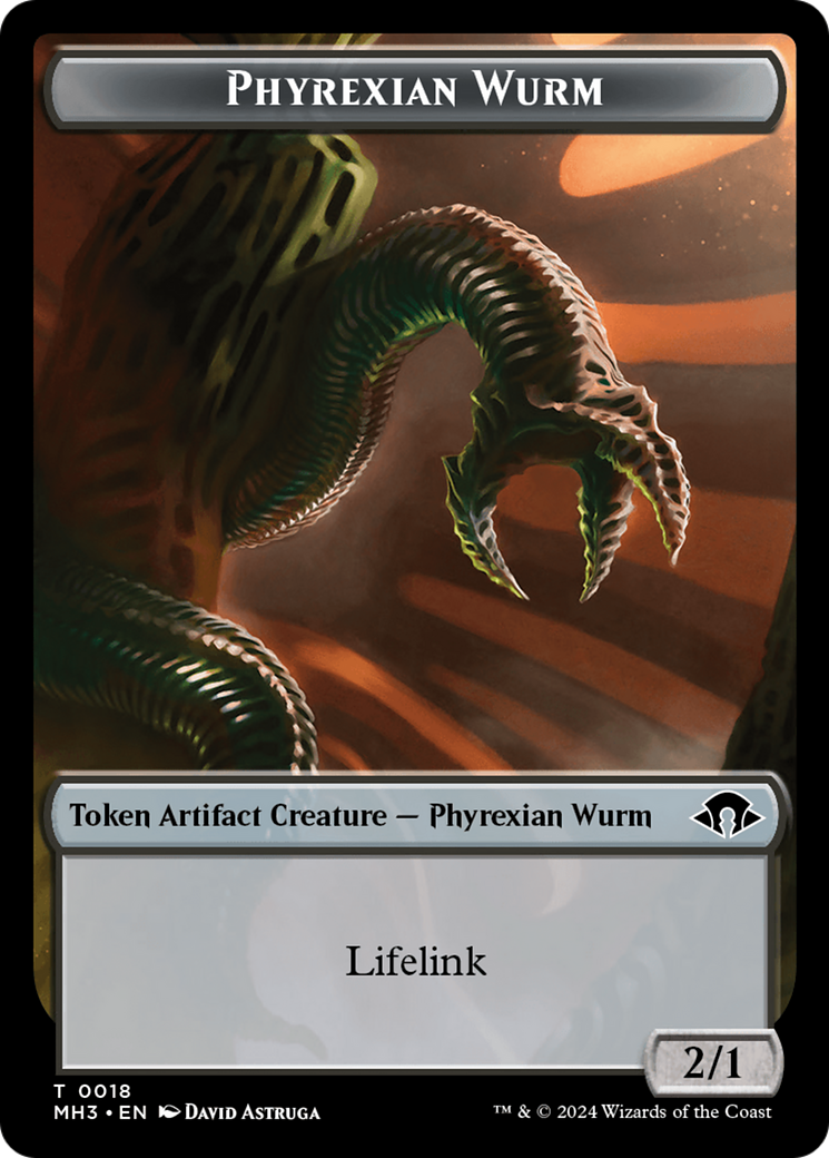 Phyrexian Wurm Token (0018) [Modern Horizons 3 Tokens] | The Gaming-Verse