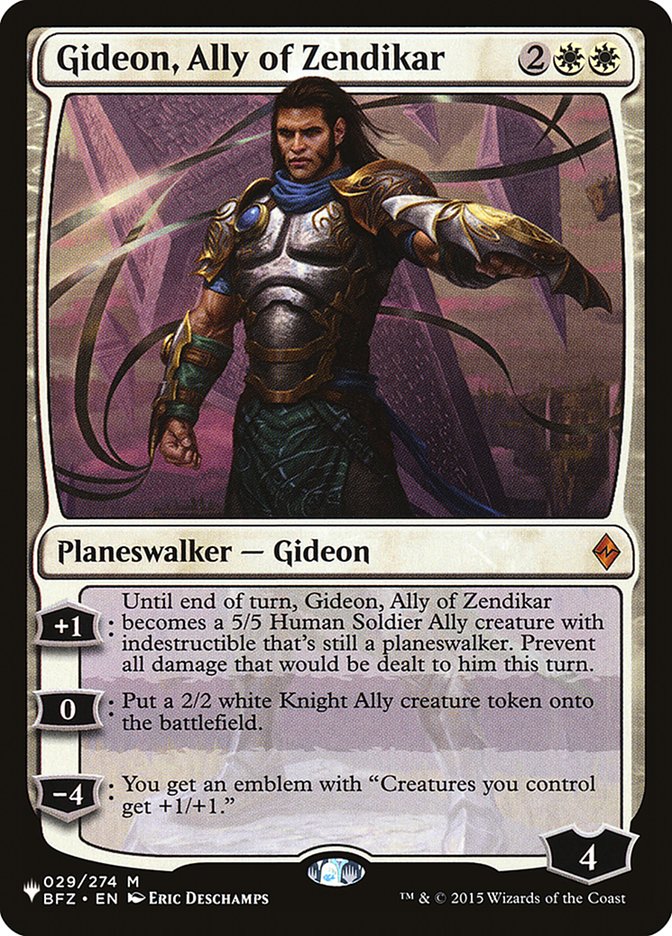 Gideon, Ally of Zendikar [The List] | The Gaming-Verse