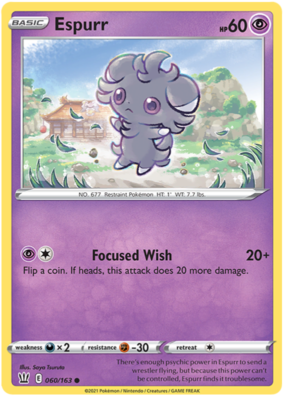 Espurr (060/163) [Sword & Shield: Battle Styles] | The Gaming-Verse