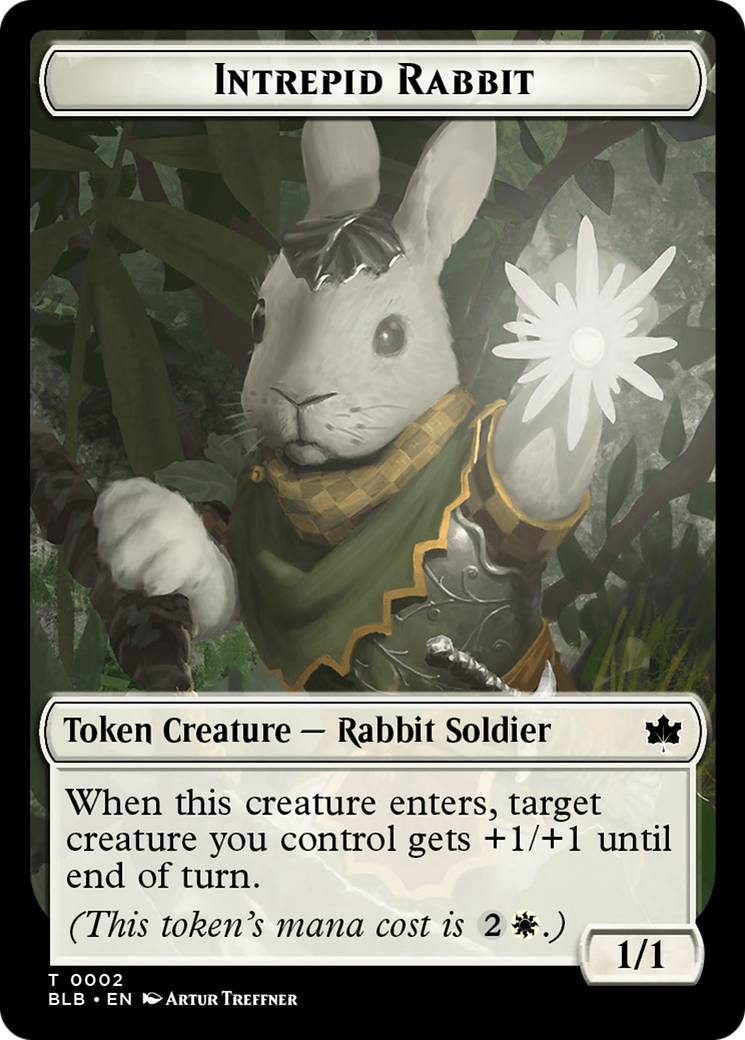 Intrepid Rabbit Token [Bloomburrow Tokens] | The Gaming-Verse