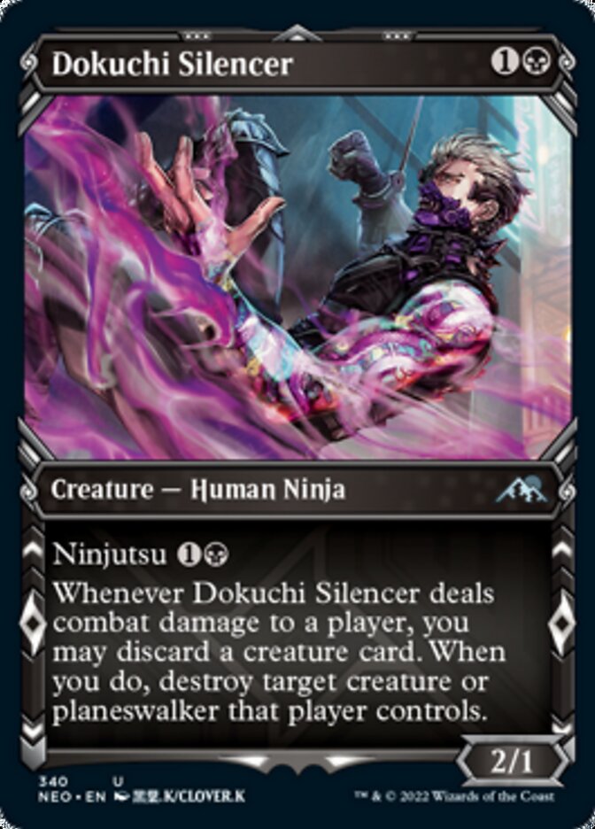 Dokuchi Silencer (Showcase Ninja) [Kamigawa: Neon Dynasty] | The Gaming-Verse