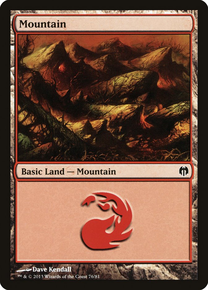 Mountain (76) [Duel Decks: Heroes vs. Monsters] | The Gaming-Verse