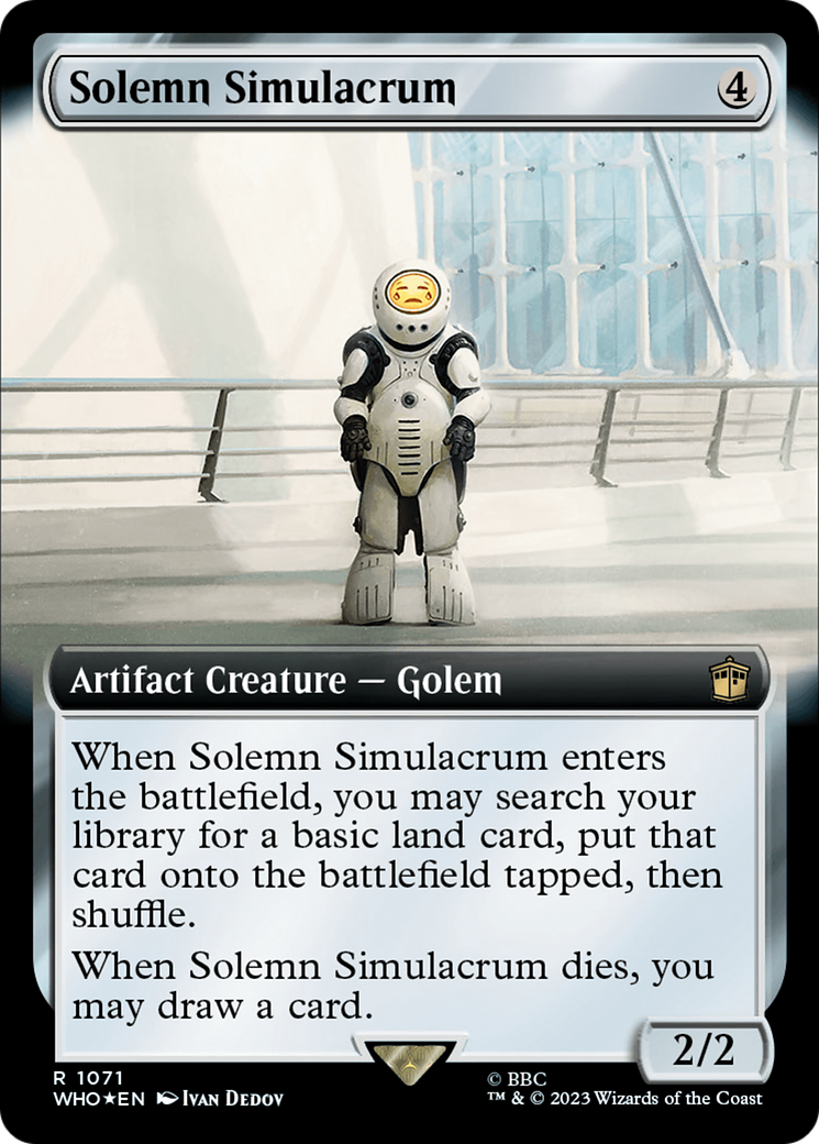 Solemn Simulacrum (Extended Art) (Surge Foil) [Doctor Who] | The Gaming-Verse