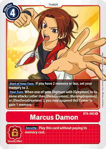 Marcus Damon [BT4-092] [Great Legend] | The Gaming-Verse