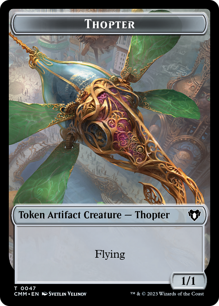 Thopter // Elemental (0025) Double-Sided Token [Commander Masters Tokens] | The Gaming-Verse