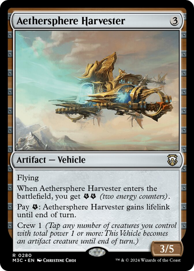 Aethersphere Harvester (Ripple Foil) [Modern Horizons 3 Commander] | The Gaming-Verse