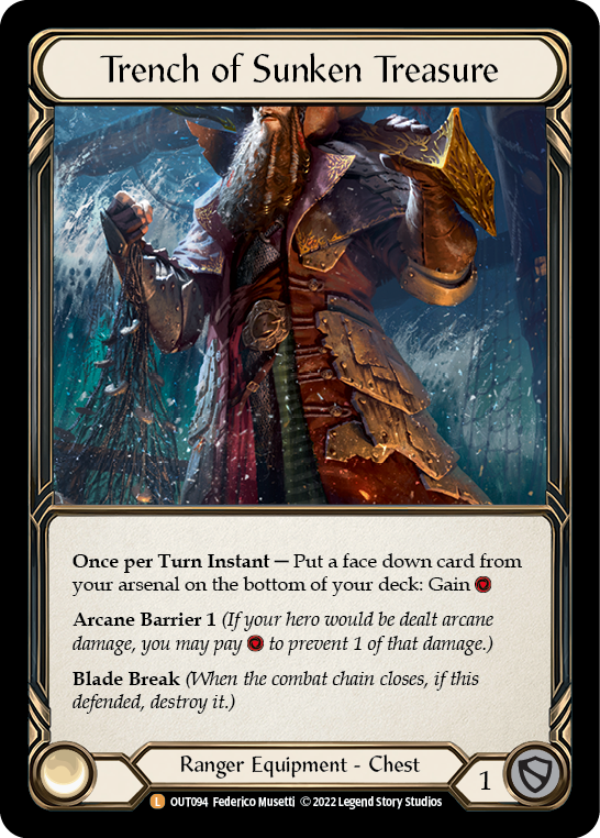 Trench of Sunken Treasure [OUT094] (Outsiders)  Rainbow Foil | The Gaming-Verse