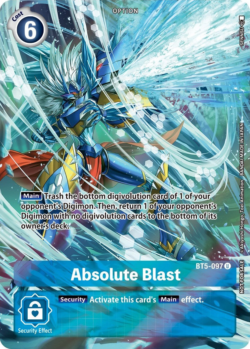 Absolute Blast [BT5-097] (Summer 2022 Dash Pack) [Battle of Omni Promos] | The Gaming-Verse