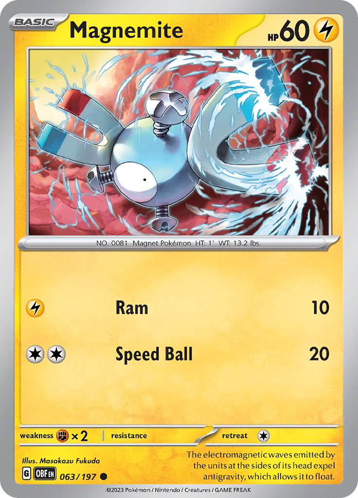 Magnemite (063/197) [Scarlet & Violet: Obsidian Flames] | The Gaming-Verse