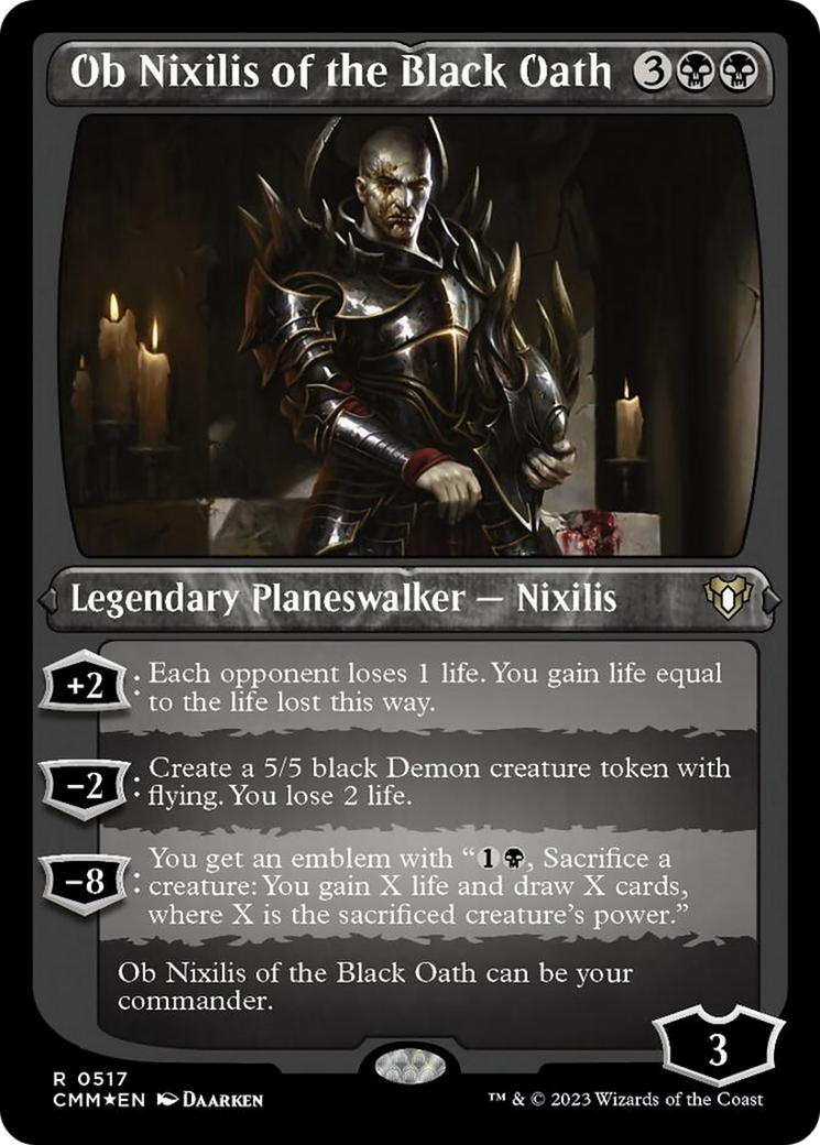 Ob Nixilis of the Black Oath (Foil Etched) [Commander Masters] | The Gaming-Verse