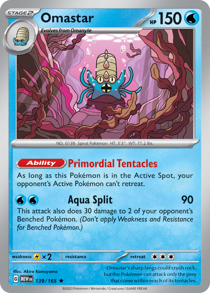 Omastar (139/165) [Scarlet & Violet: 151] | The Gaming-Verse