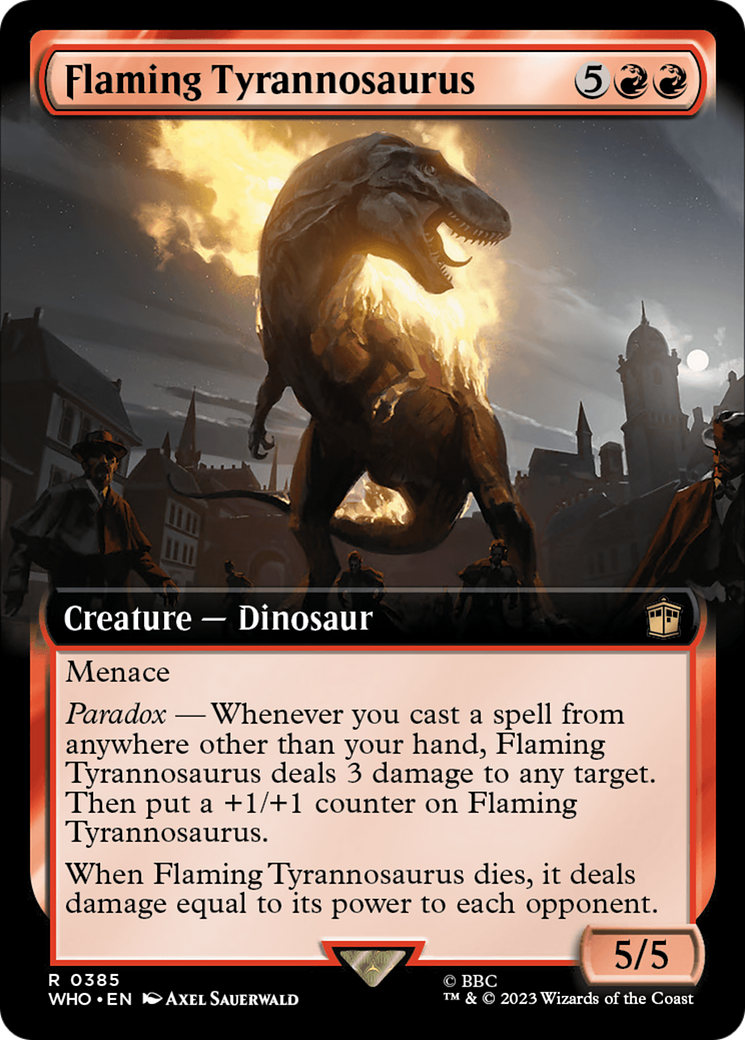 Flaming Tyrannosaurus (Extended Art) [Doctor Who] | The Gaming-Verse