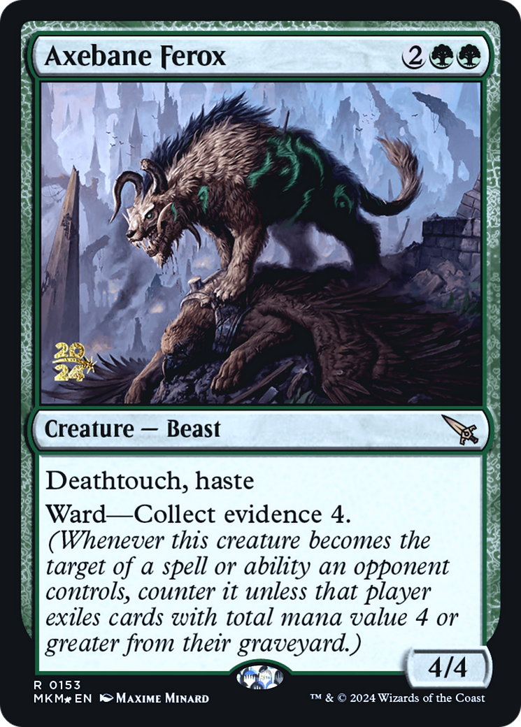 Axebane Ferox [Murders at Karlov Manor Prerelease Promos] | The Gaming-Verse