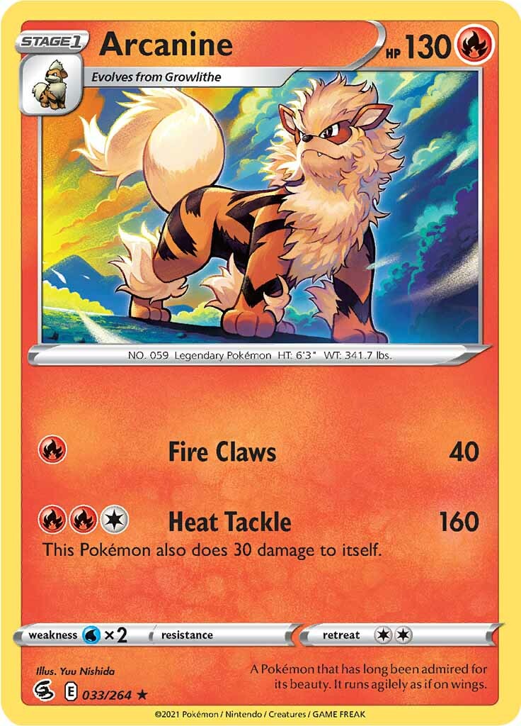 Arcanine (033/264) [Sword & Shield: Fusion Strike] | The Gaming-Verse