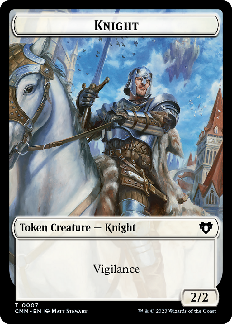 Eldrazi // Knight Double-Sided Token [Commander Masters Tokens] | The Gaming-Verse