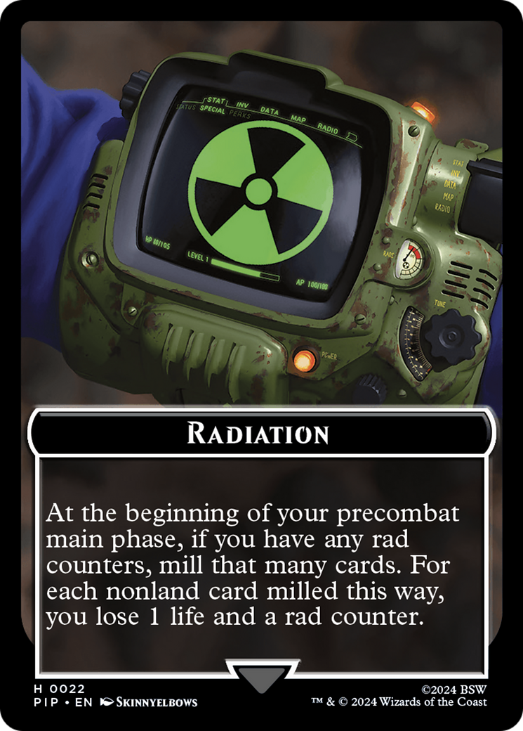 Radiation // Clue Double-Sided Token [Fallout Tokens] | The Gaming-Verse