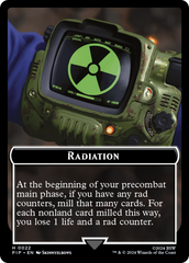 Radiation // Treasure (018) Double-Sided Token [Fallout Tokens] | The Gaming-Verse