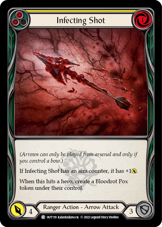 Infecting Shot (Yellow) [OUT119] (Outsiders)  Rainbow Foil | The Gaming-Verse