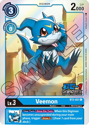 Veemon [BT2-021] (DC-1 Grand Prix) [Release Special Booster Promos] | The Gaming-Verse