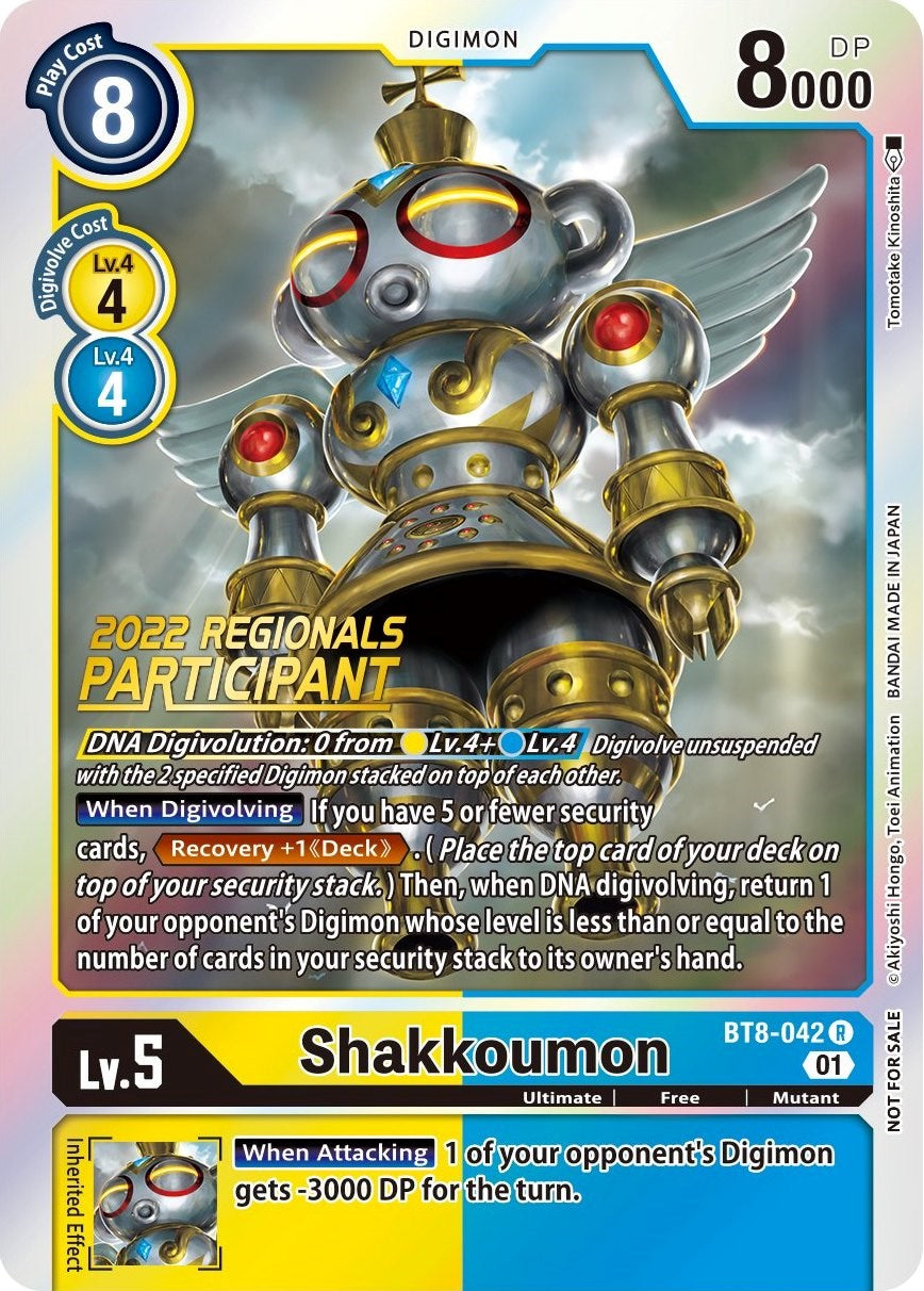 Shakkoumon [BT8-042] (2022 Championship Offline Regional) (Online Participant) [New Awakening Promos] | The Gaming-Verse