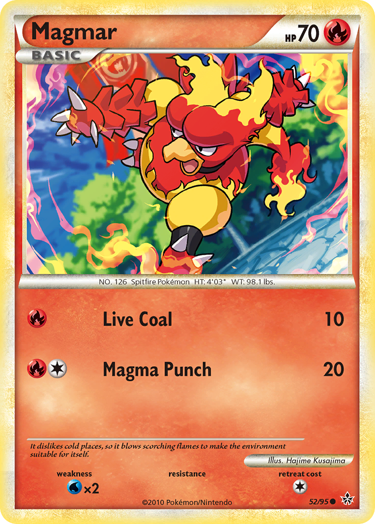 Magmar (52/95) [HeartGold & SoulSilver: Unleashed] | The Gaming-Verse