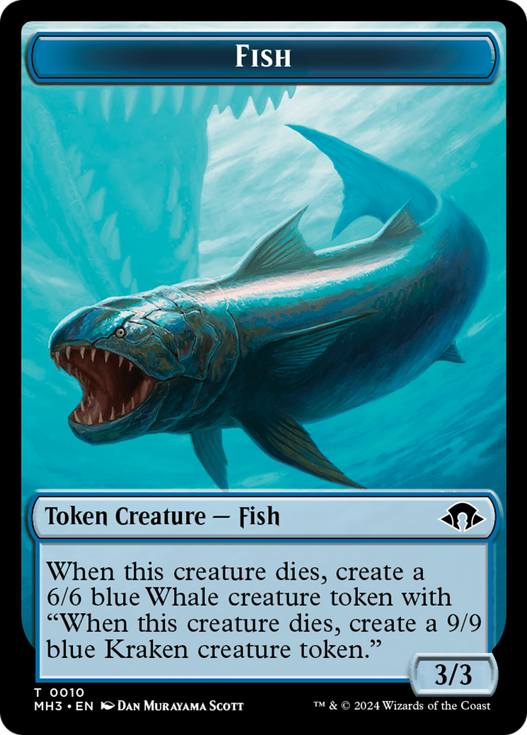 Eldrazi Spawn // Fish Double-Sided Token [Modern Horizons 3 Tokens] | The Gaming-Verse