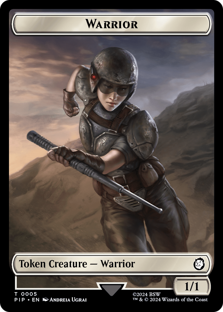 Warrior // Food (0012) Double-Sided Token [Fallout Tokens] | The Gaming-Verse