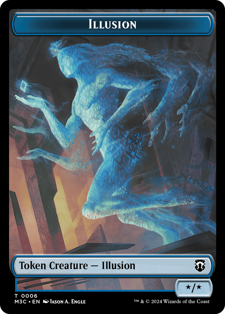 Illusion (Ripple Foil) // Servo Double-Sided Token [Modern Horizons 3 Commander Tokens] | The Gaming-Verse