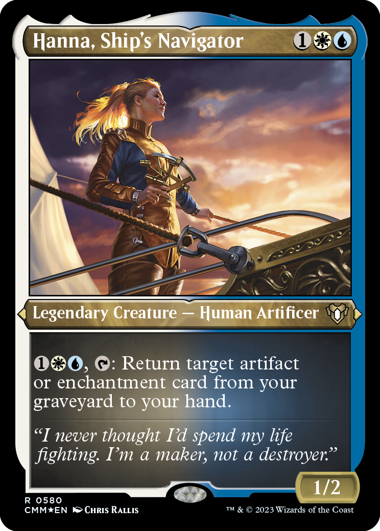 Hanna, Ship's Navigator (Foil Etched) [Commander Masters] | The Gaming-Verse