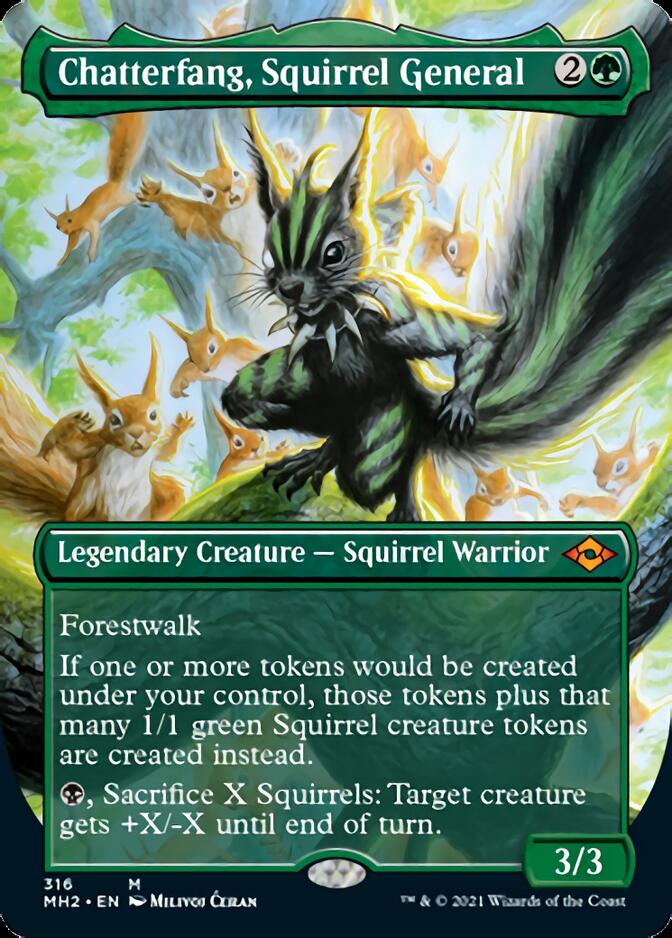 Chatterfang, Squirrel General (Borderless Alternate Art) [Modern Horizons 2] | The Gaming-Verse