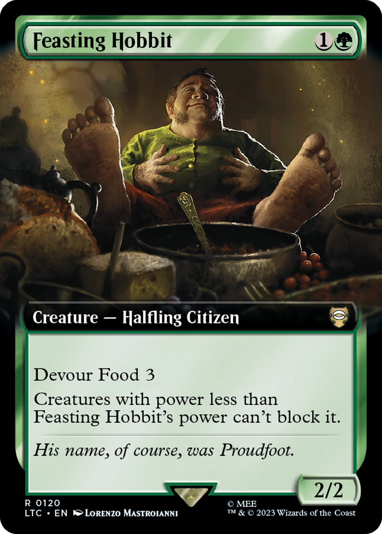 Feasting Hobbit (Extended Art) [The Lord of the Rings: Tales of Middle-Earth Commander] | The Gaming-Verse