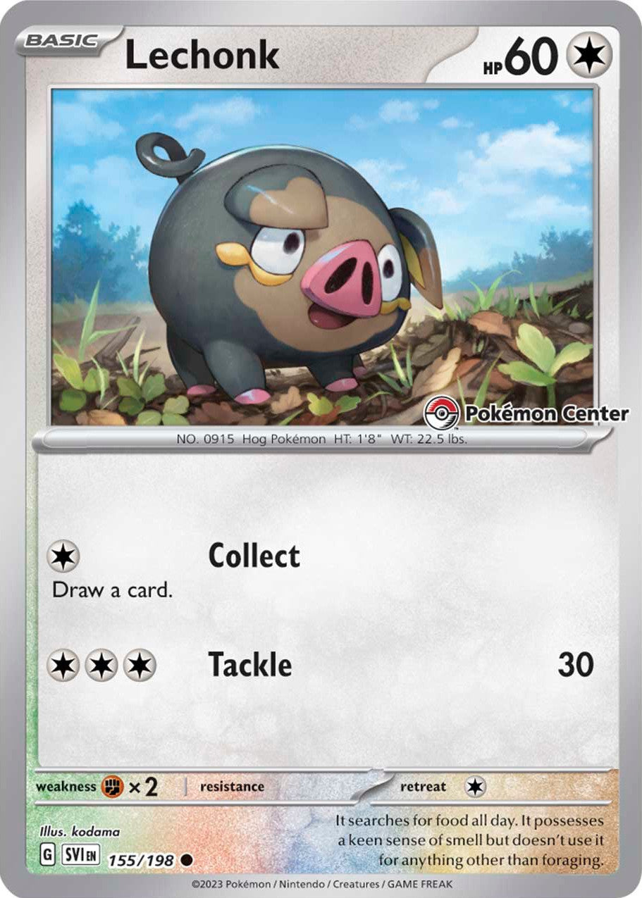 Lechonk (155/198) (Pokemon Center Exclusive) [Scarlet & Violet: Base Set] | The Gaming-Verse