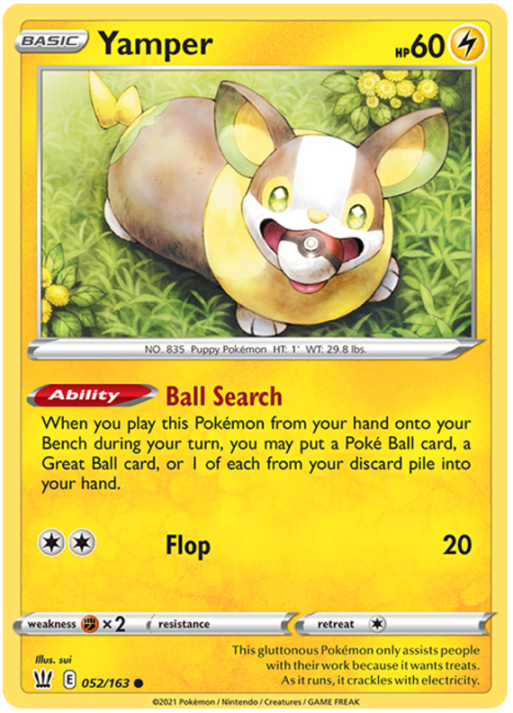 Yamper (052/163) [Sword & Shield: Battle Styles] | The Gaming-Verse