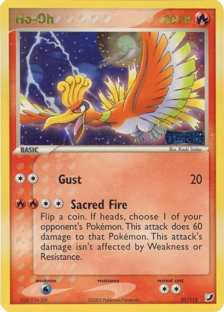 Ho-Oh (27/115) (Stamped) [EX: Unseen Forces] | The Gaming-Verse