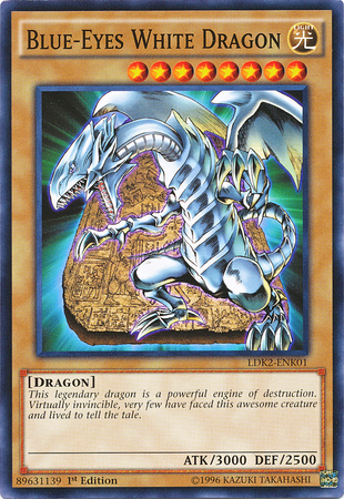 Blue-Eyes White Dragon (Version 4) [LDK2-ENK01] Common | The Gaming-Verse